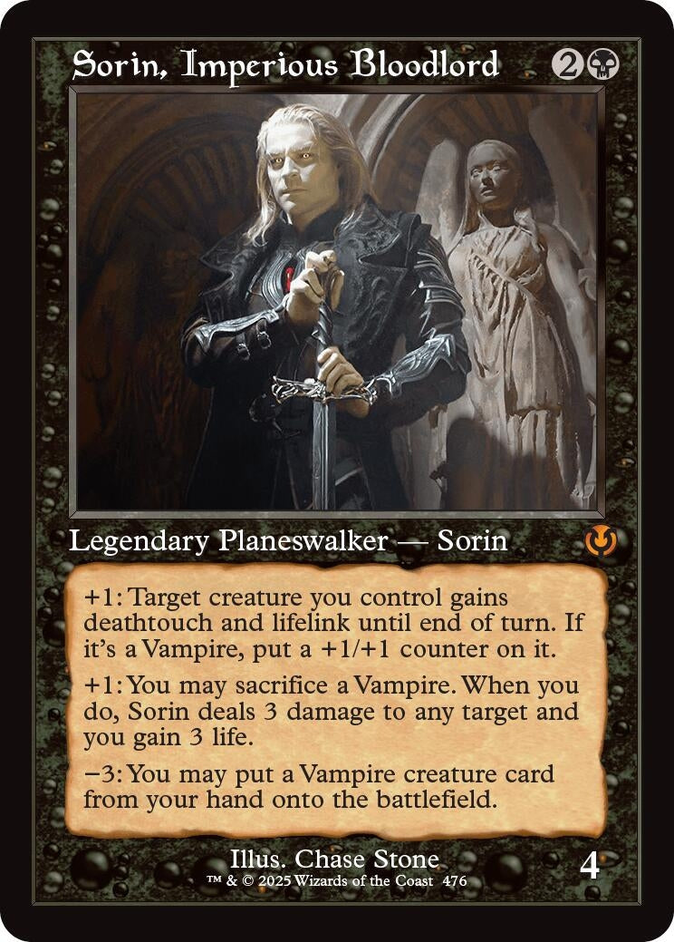 Image for Sorin, Imperious Bloodlord (Retro Frame) (Innistrad Remastered) (476) - Magic: The Gathering