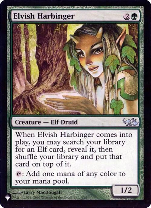Image for Elvish Harbinger (EVG) (The List Reprints) (Apr-62) - Magic: The Gathering