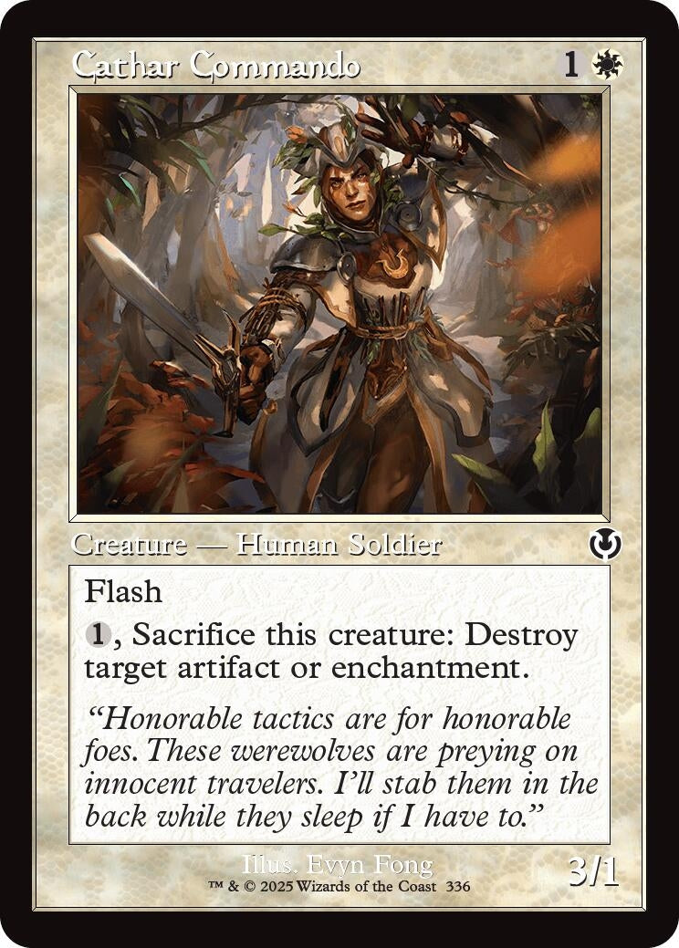 Image for Cathar Commando (Retro Frame) (Innistrad Remastered) (336) - Magic: The Gathering