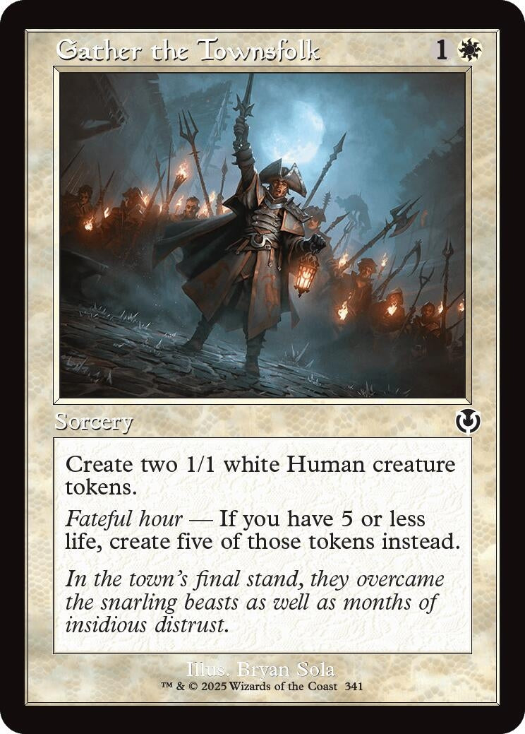 Image for Gather the Townsfolk (Retro Frame) (Innistrad Remastered) (341) - Magic: The Gathering
