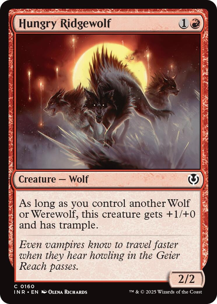 Image for Hungry Ridgewolf (Innistrad Remastered) (160) - Magic: The Gathering