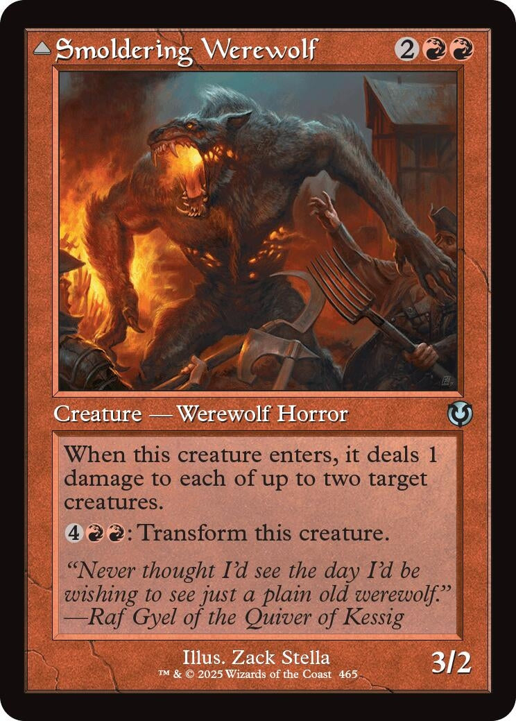 Image for Smoldering Werewolf (Retro Frame) (Innistrad Remastered) (465) - Magic: The Gathering