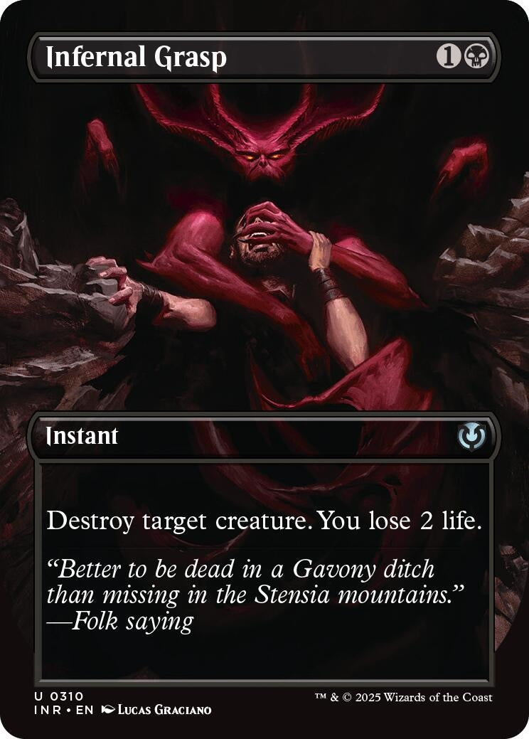 Image for Infernal Grasp (Borderless) (Innistrad Remastered) (310) - Magic: The Gathering