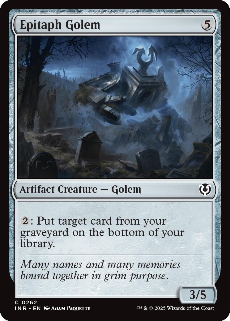 Image for Epitaph Golem (Innistrad Remastered) (262) - Magic: The Gathering