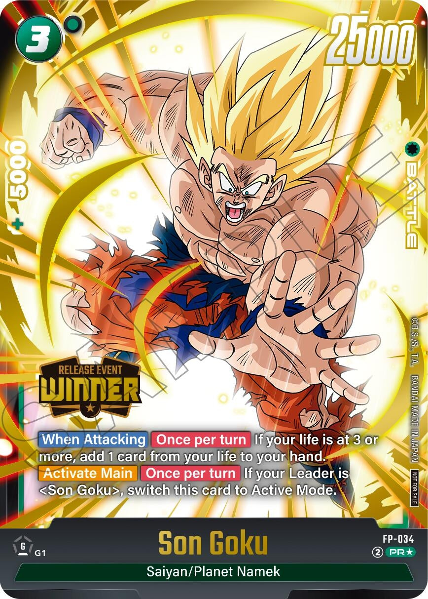 Image for Son Goku - FP-034 (Release Event Winner) (Fusion World Promotion Cards and Packs) (FP-034) - Dragon Ball Super: Fusion World
