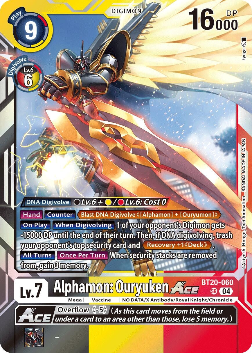 Image for Alphamon: Ouryuken ACE (BT19-20) (BT20-060 SR) - Digimon Card Game