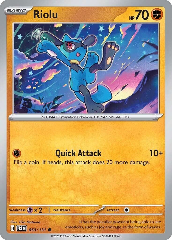Image for Riolu (SV: Prismatic Evolutions) (050/131) - Pokemon