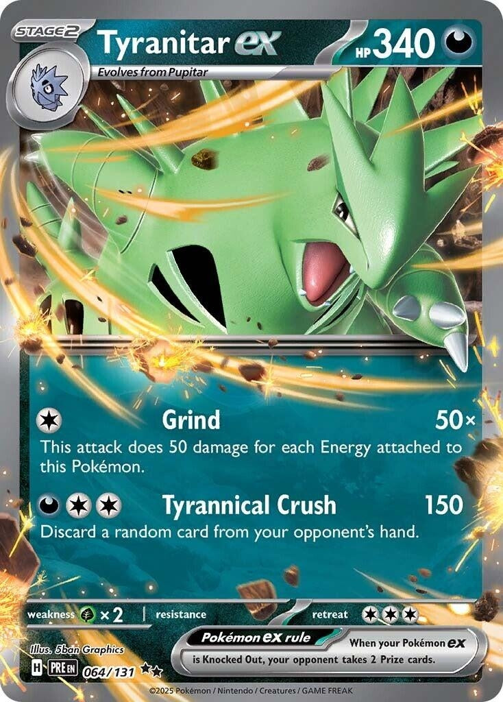 Image for Tyranitar ex (SV: Prismatic Evolutions) (064/131) - Pokemon