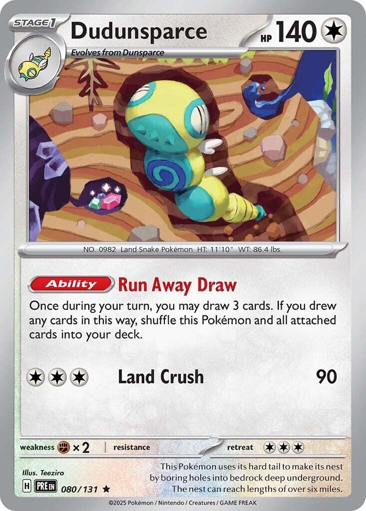 Image for Dudunsparce (SV: Prismatic Evolutions) (080/131) - Pokemon