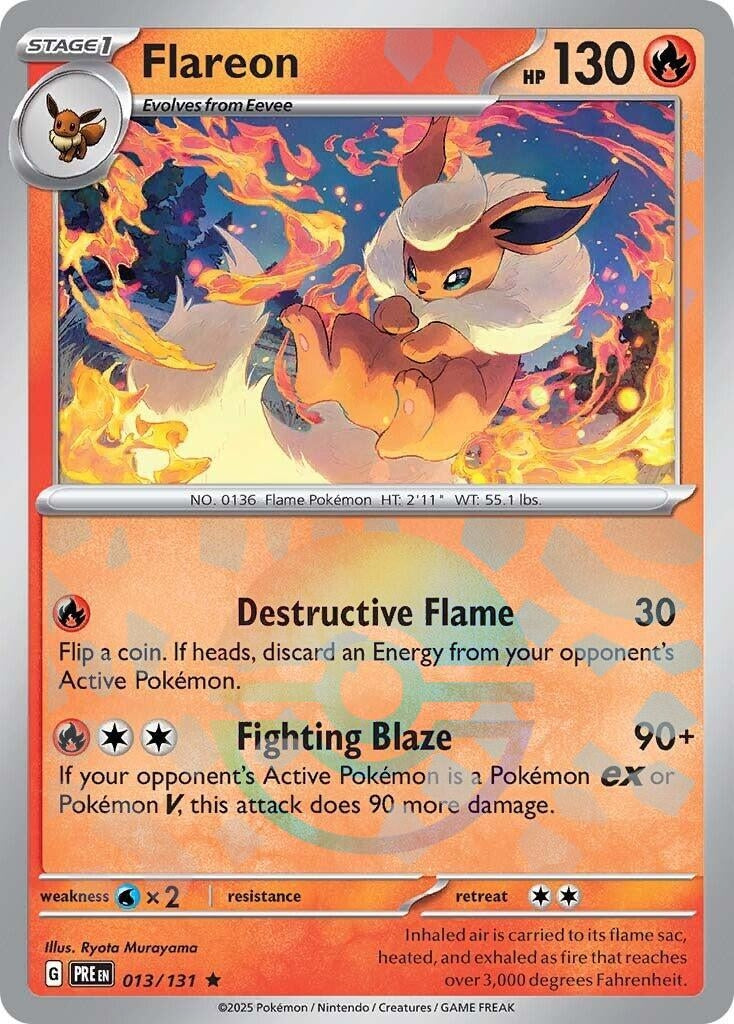 Image for Flareon (Poke Ball Pattern) (SV: Prismatic Evolutions) (013/131) - Pokemon