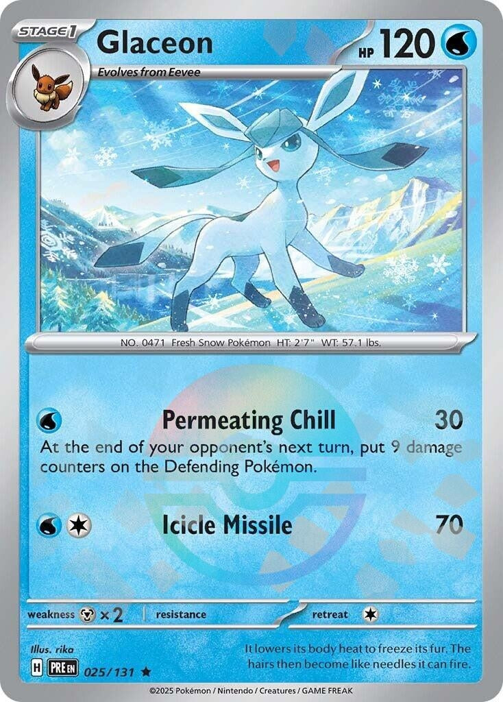 Image for Glaceon (Poke Ball Pattern) (SV: Prismatic Evolutions) (025/131) - Pokemon