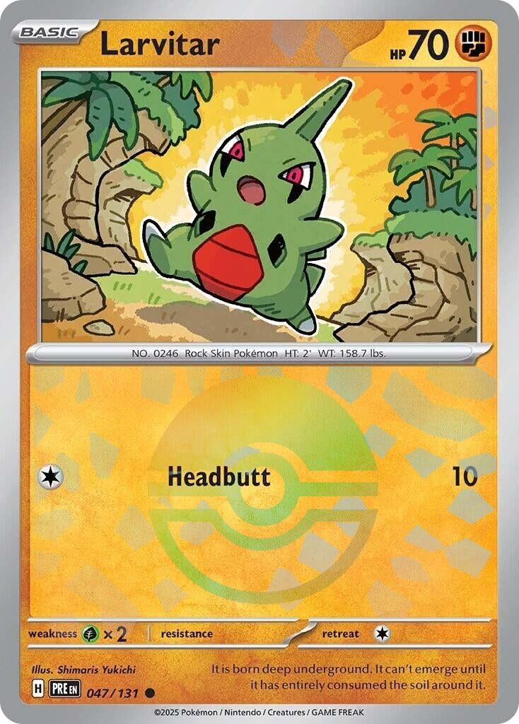 Image for Larvitar (Poke Ball Pattern) (SV: Prismatic Evolutions) (047/131) - Pokemon