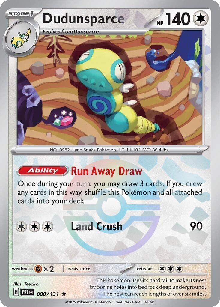 Image for Dudunsparce (Poke Ball Pattern) (SV: Prismatic Evolutions) (080/131) - Pokemon