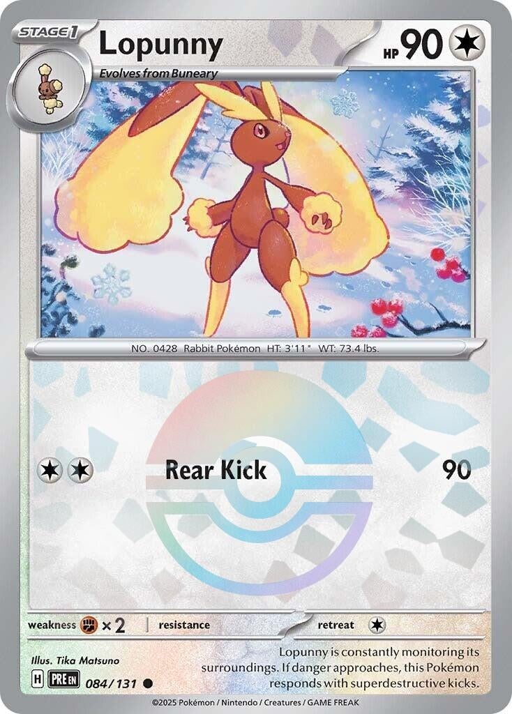 Image for Lopunny (Poke Ball Pattern) (SV: Prismatic Evolutions) (084/131) - Pokemon