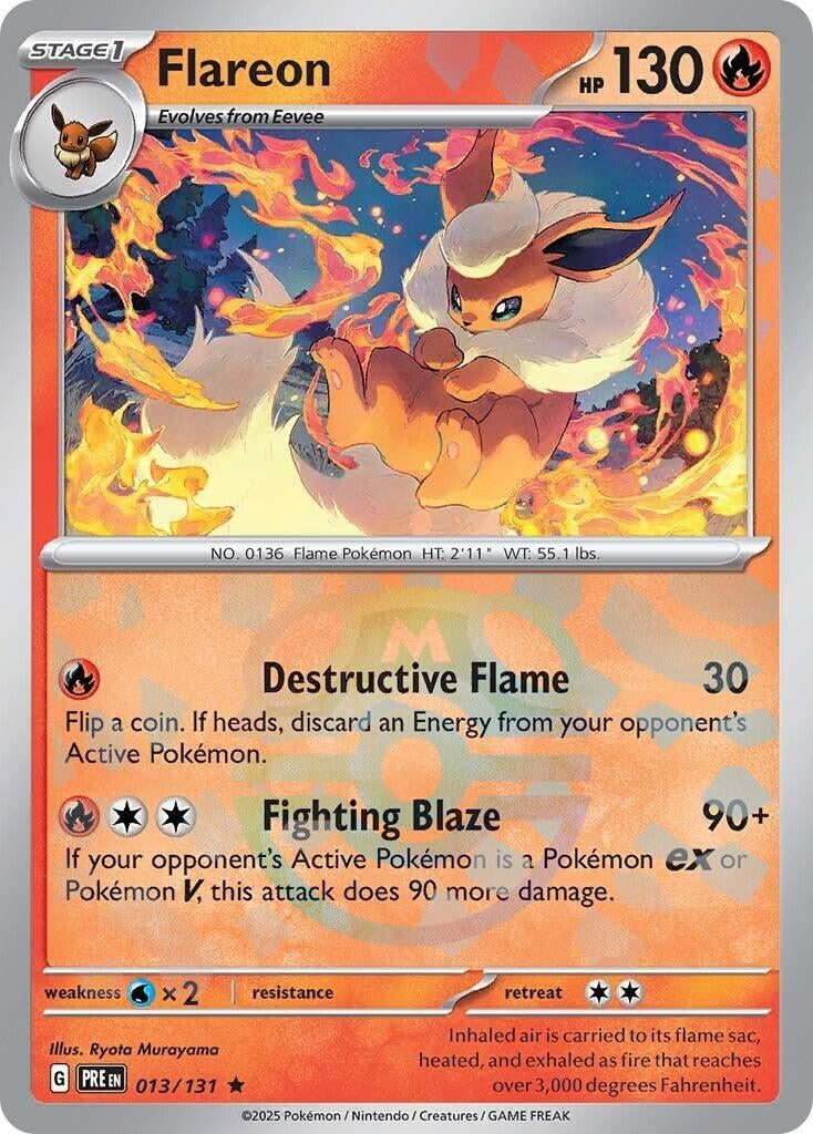 Image for Flareon (Master Ball Pattern) (SV: Prismatic Evolutions) (013/131) - Pokemon