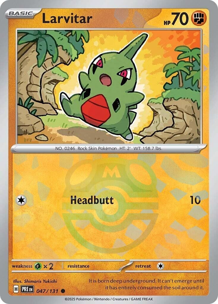 Image for Larvitar (Master Ball Pattern) (SV: Prismatic Evolutions) (047/131) - Pokemon