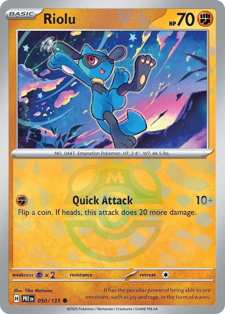 Image for Riolu (Master Ball Pattern) (SV: Prismatic Evolutions) (050/131) - Pokemon