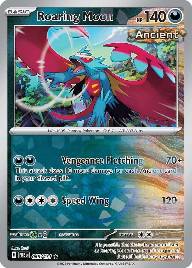 Image for Roaring Moon (Master Ball Pattern) (SV: Prismatic Evolutions) (065/131) - Pokemon