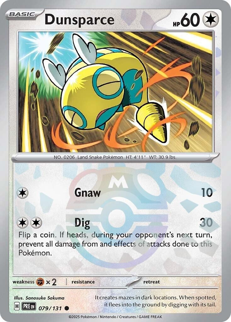 Image for Dunsparce (Master Ball Pattern) (SV: Prismatic Evolutions) (079/131) - Pokemon