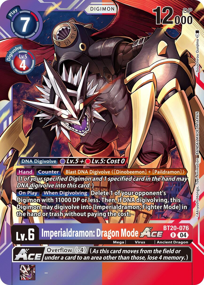 Image for Imperialdramon: Dragon Mode ACE (BT19-20) (BT20-076 R) - Digimon Card Game