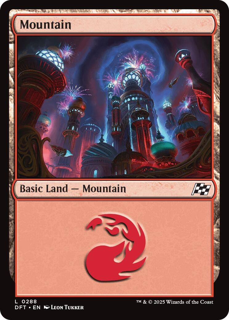 Image for Mountain (0288) (Aetherdrift) (288) - Magic: The Gathering