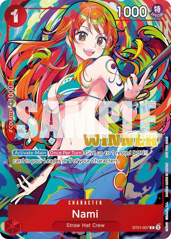 Image for Nami (2025 New Year Event Winner) (One Piece Promotion Cards) (ST01-007) - One Piece Card Game