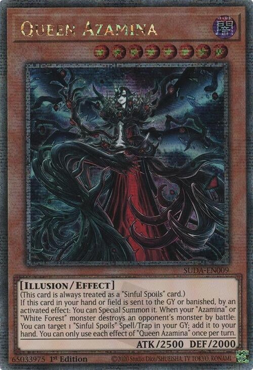 Image for Queen Azamina (Quarter Century Secret Rare) (Supreme Darkness) (SUDA-EN009) - YuGiOh
