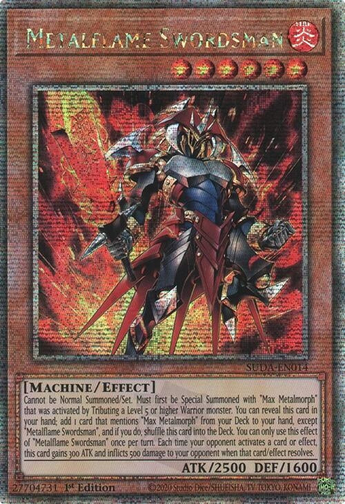 Image for Metalflame Swordsman (Quarter Century Secret Rare) (Supreme Darkness) (SUDA-EN014) - YuGiOh
