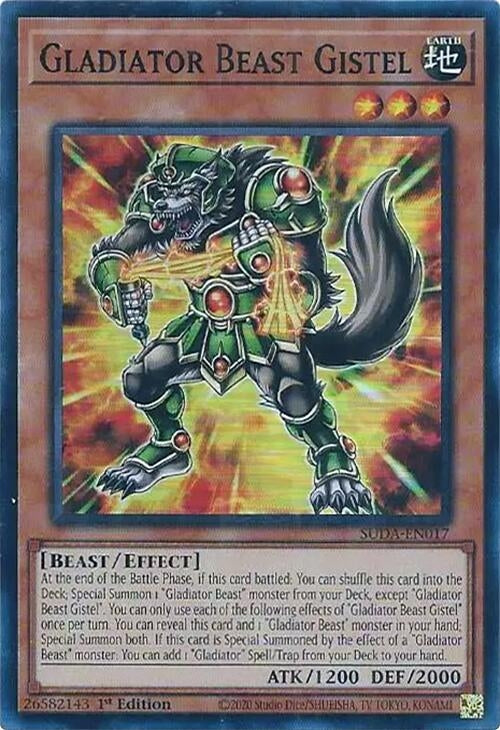 Image for Gladiator Beast Gistel (Supreme Darkness) (SUDA-EN017) - YuGiOh