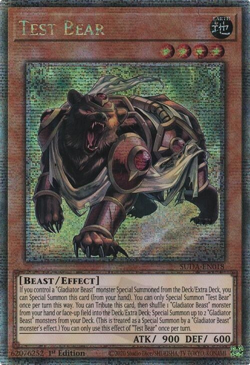 Image for Test Bear (Quarter Century Secret Rare) (Supreme Darkness) (SUDA-EN018) - YuGiOh