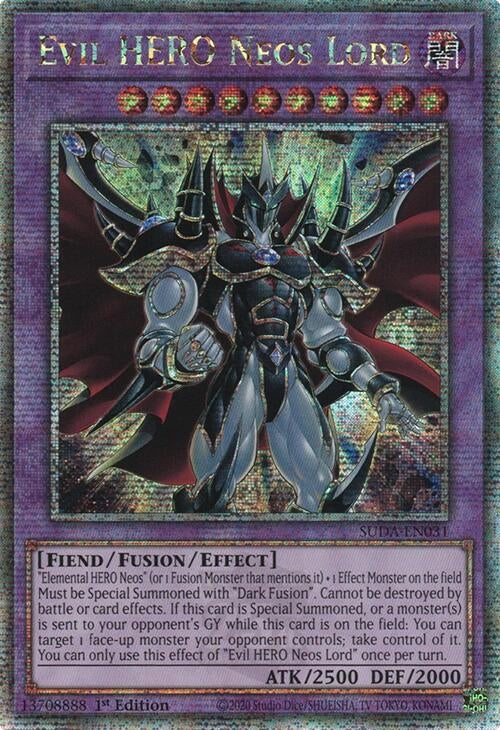 Image for Evil HERO Neos Lord (Quarter Century Secret Rare) (Supreme Darkness) (SUDA-EN031) - YuGiOh