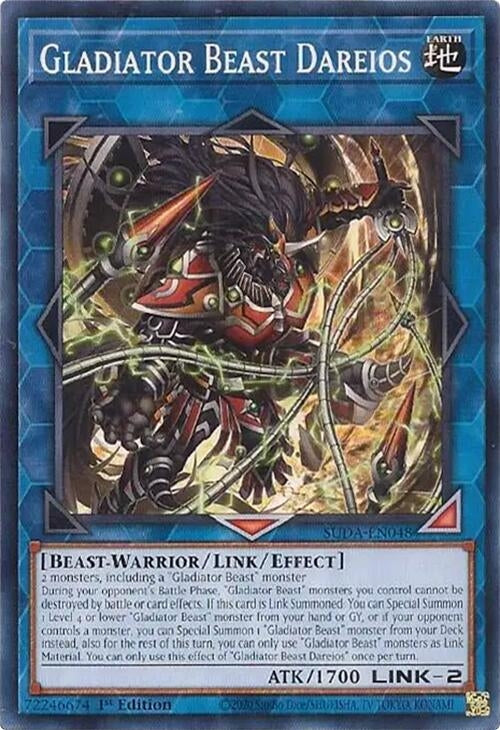 Image for Gladiator Beast Dareios (Supreme Darkness) (SUDA-EN048) - YuGiOh