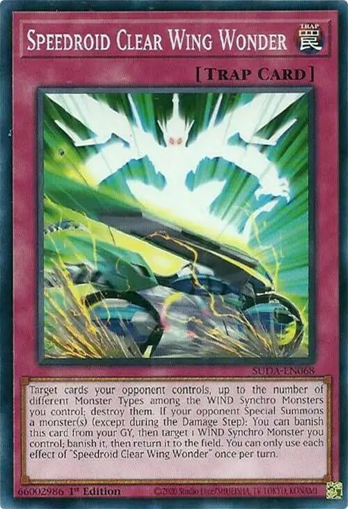 Image for Speedroid Clear Wing Wonder (Supreme Darkness) (SUDA-EN068) - YuGiOh