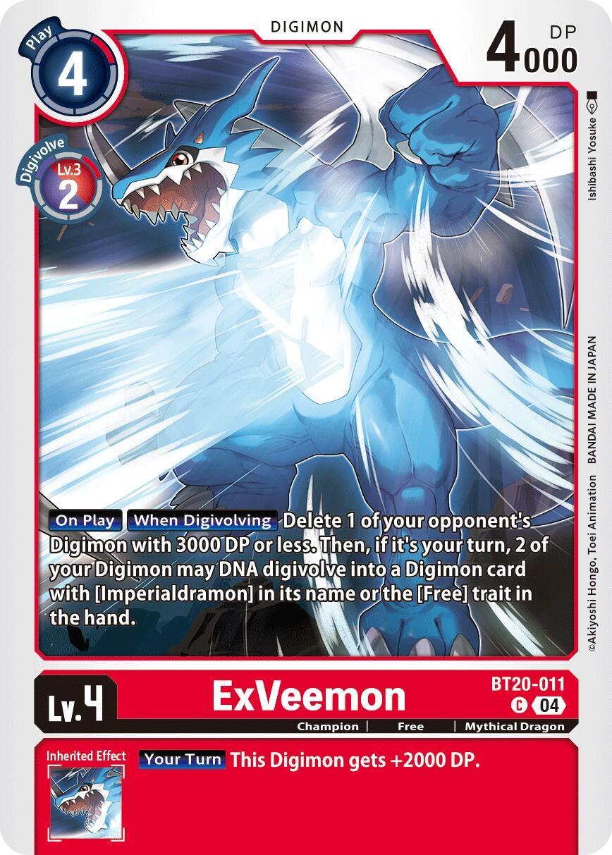 Image for ExVeemon (BT19-20) (BT20-011 C) - Digimon Card Game