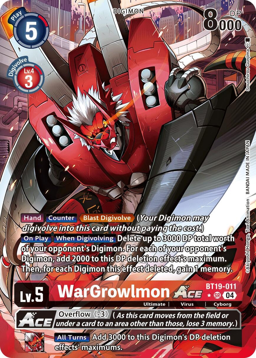 Image for WarGrowlmon ACE (Alternate Art) (BT19-20) (BT19-011 SR) - Digimon Card Game