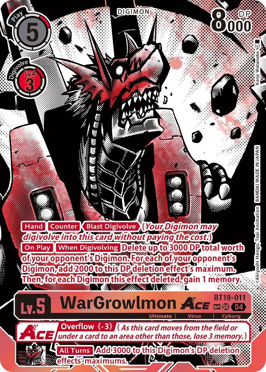Image for WarGrowlmon ACE (Textured) (BT19-20) (BT19-011 SR) - Digimon Card Game