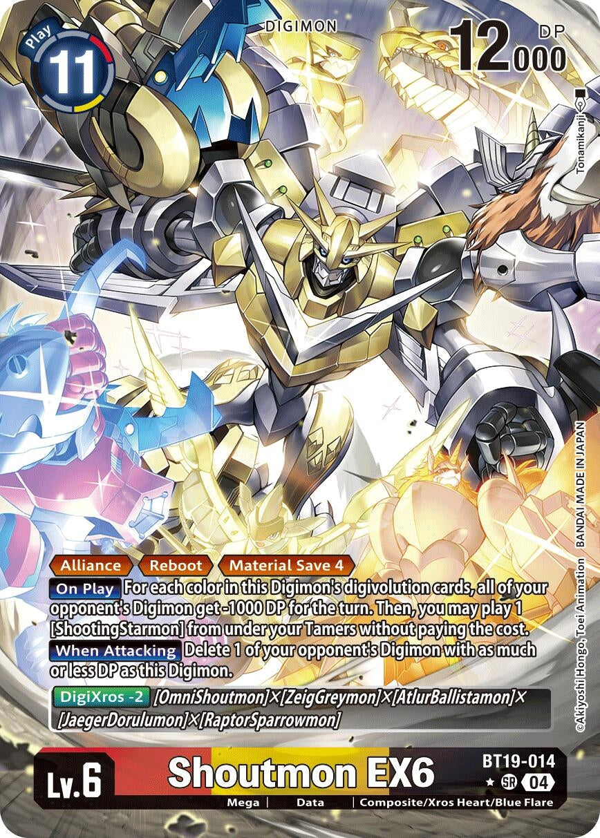 Image for Shoutmon EX6 (Alternate Art) (BT19-20) (BT19-014 SR) - Digimon Card Game