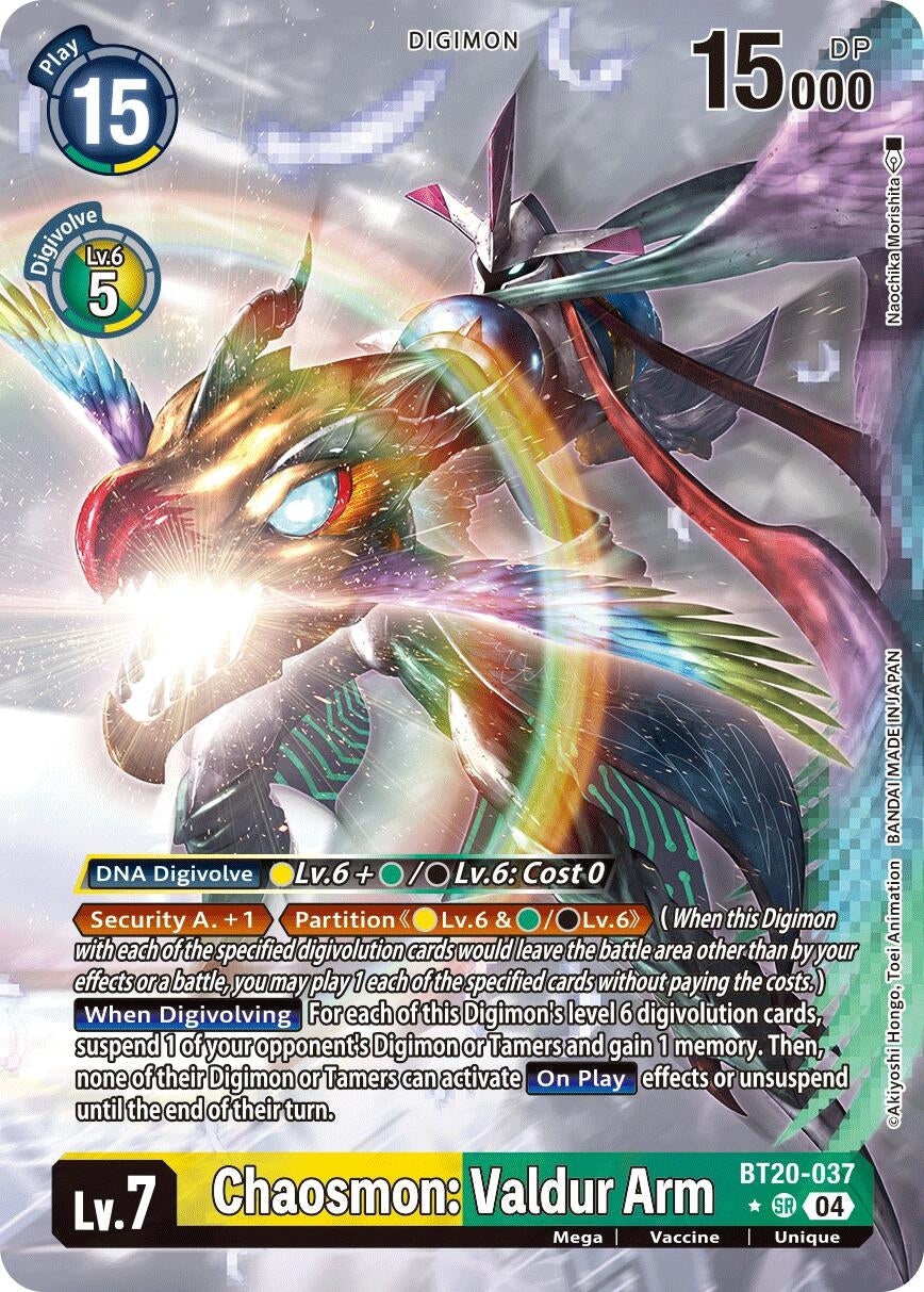 Image for Chaosmon: Valdur Arm (Alternate Art) (BT19-20) (BT20-037 SR) - Digimon Card Game