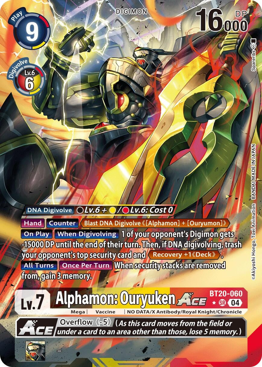 Image for Alphamon: Ouryuken ACE (Alternate Art) (BT19-20) (BT20-060 SR) - Digimon Card Game