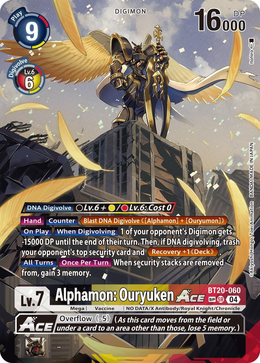 Image for Alphamon: Ouryuken ACE (Textured) (BT19-20) (BT20-060 SR) - Digimon Card Game