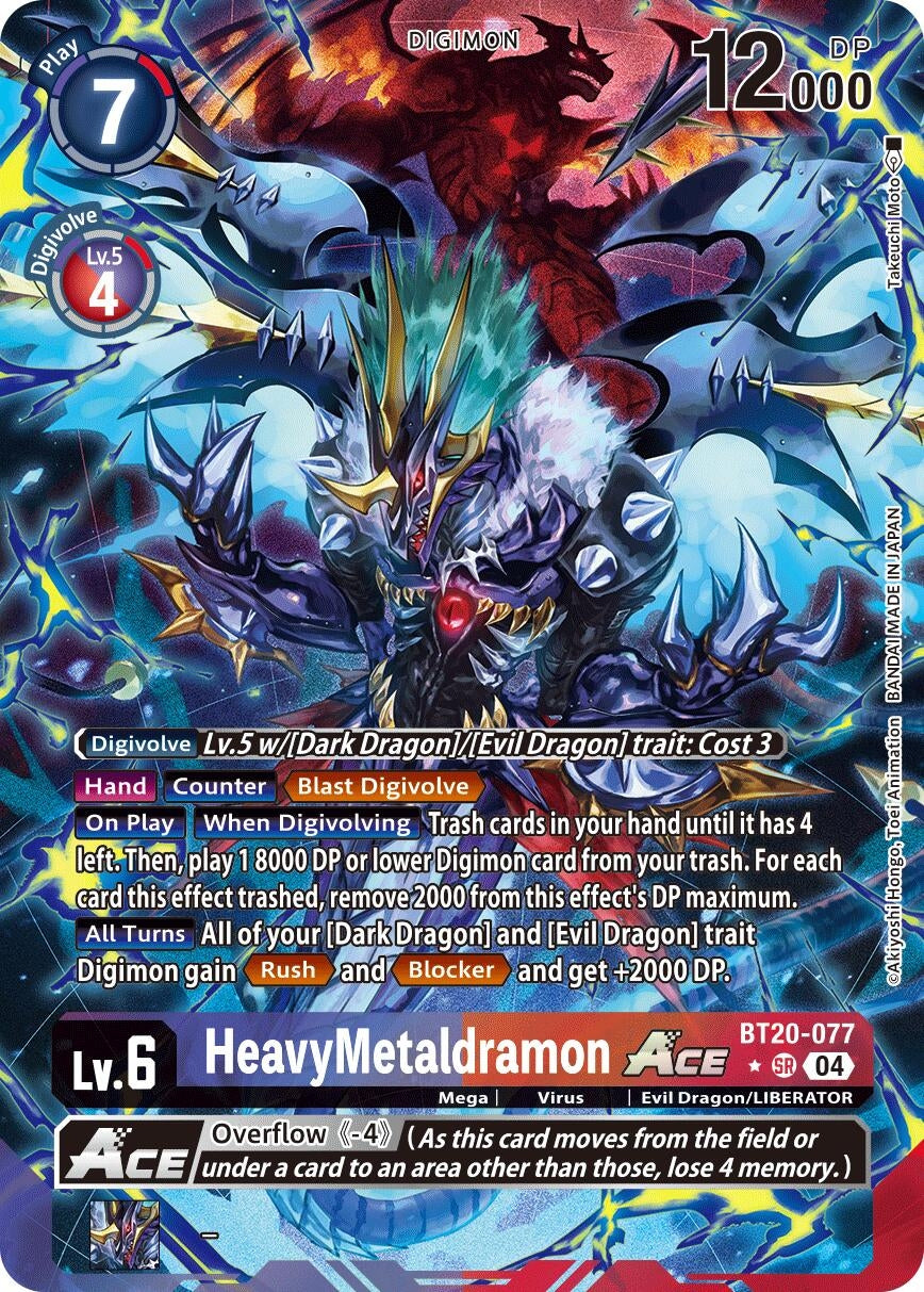 Image for HeavyMetaldramon ACE (Alternate Art) (BT19-20) (BT20-077 SR) - Digimon Card Game