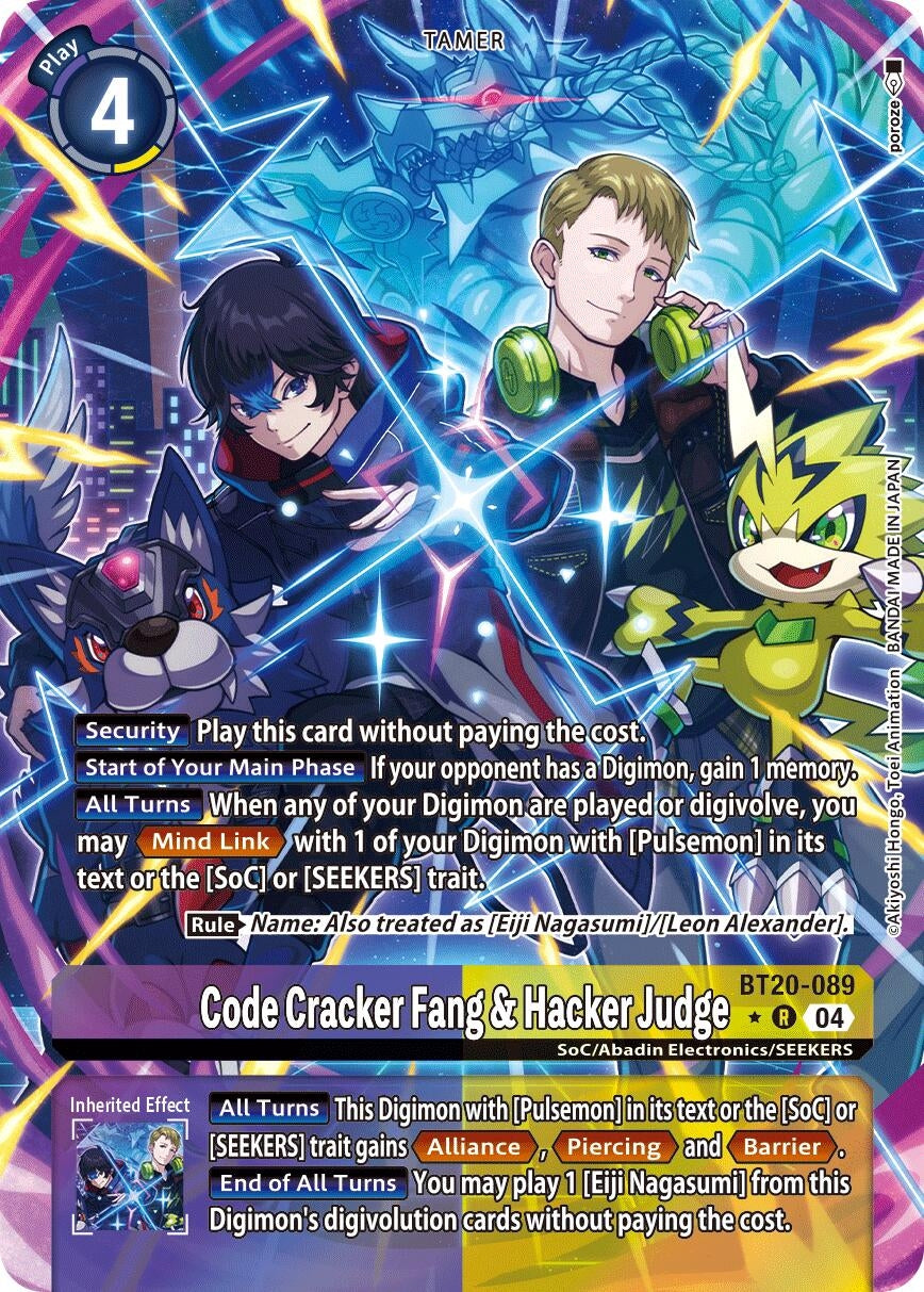 Image for Code Cracker Fang & Hacker Judge (Alternate Art) (BT19-20) (BT20-089 R) - Digimon Card Game