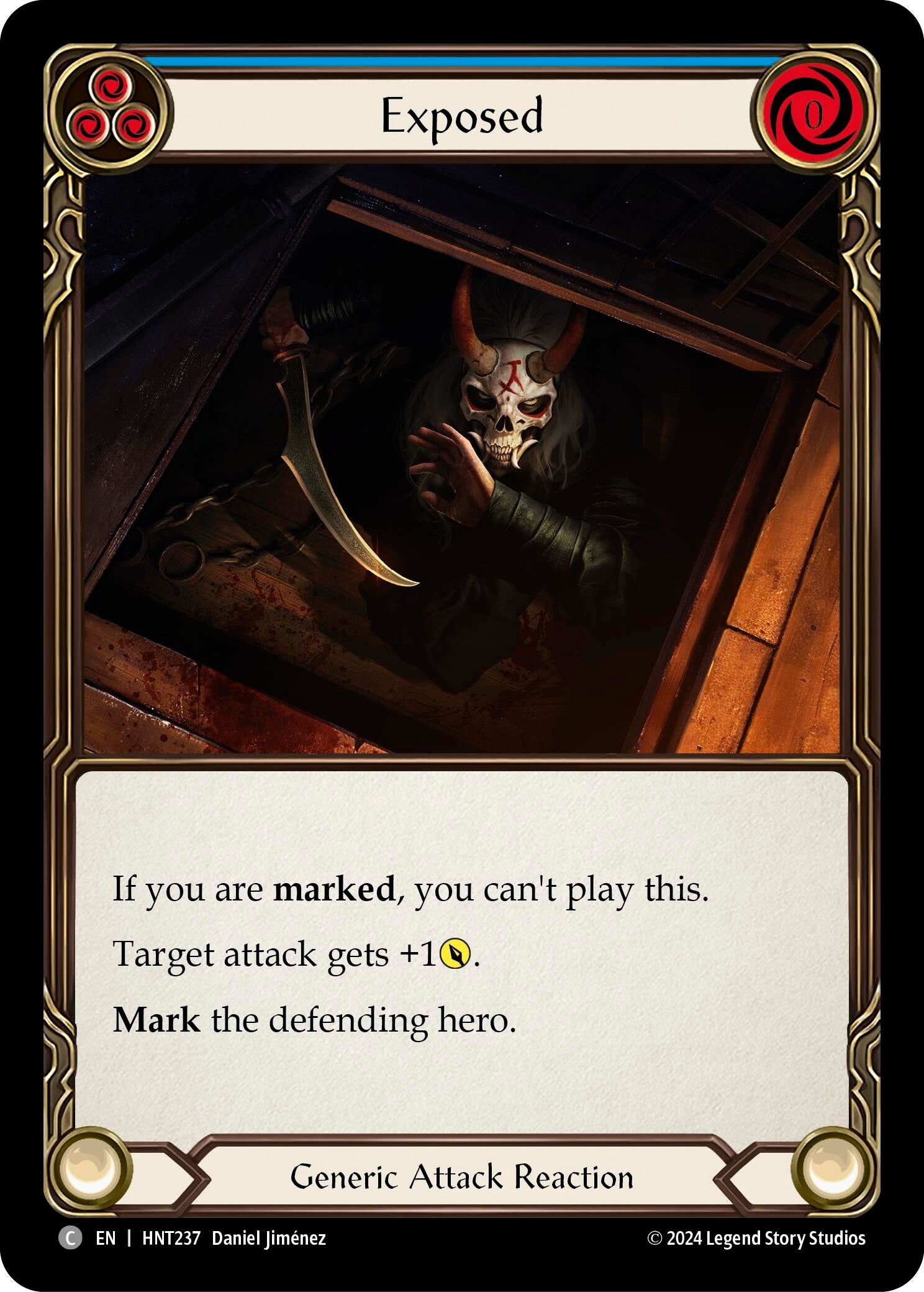 Image for Exposed (Blue) (The Hunted) (HNT237) - Flesh and Blood TCG