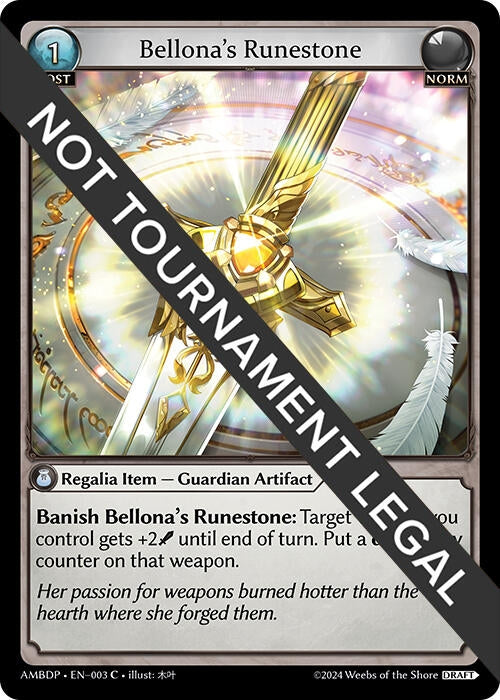 Image for Bellona's Runestone (Mortal Ambition Draft Pack) (003) - Grand Archive TCG
