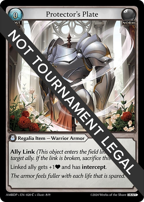 Image for Protector's Plate (Mortal Ambition Draft Pack) (020) - Grand Archive TCG