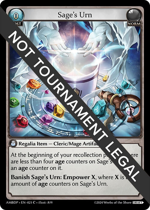 Image for Sage's Urn (Mortal Ambition Draft Pack) (021) - Grand Archive TCG