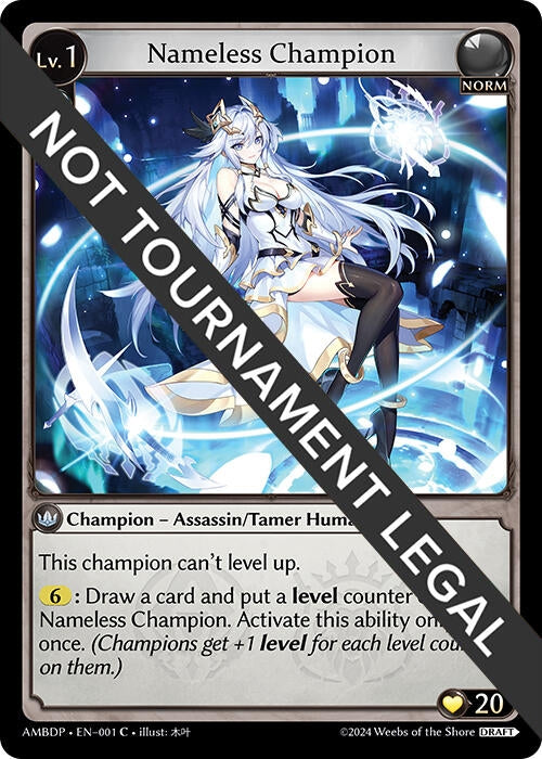 Image for Nameless Champion (Assassin/Tamer) (Mortal Ambition Draft Pack) (001) - Grand Archive TCG