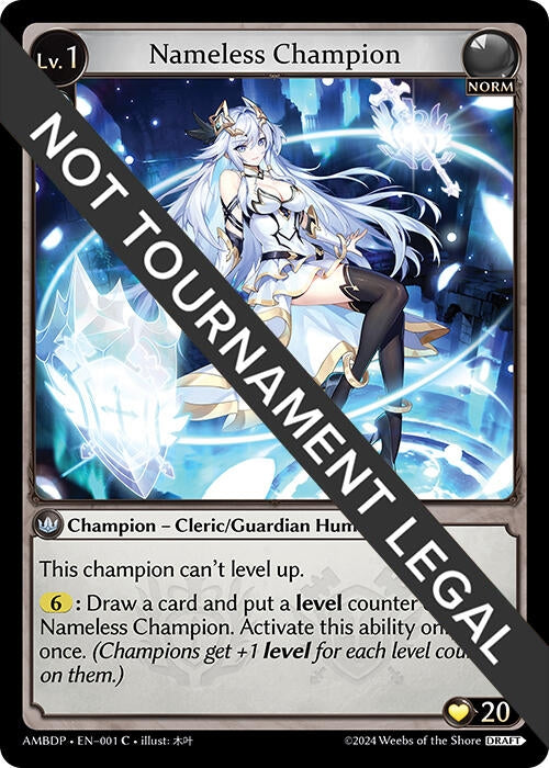 Image for Nameless Champion (Cleric/Guardian) (Mortal Ambition Draft Pack) (001) - Grand Archive TCG
