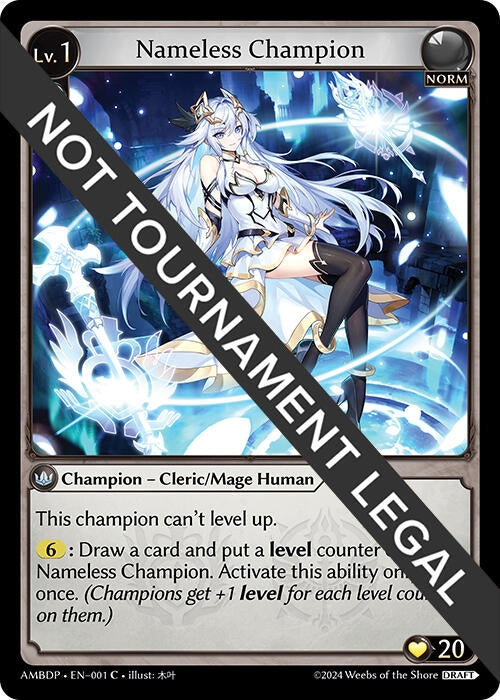 Image for Nameless Champion (Cleric/Mage) (Mortal Ambition Draft Pack) (001) - Grand Archive TCG