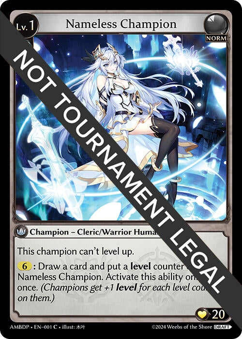 Image for Nameless Champion (Cleric/Warrior) (Mortal Ambition Draft Pack) (001) - Grand Archive TCG